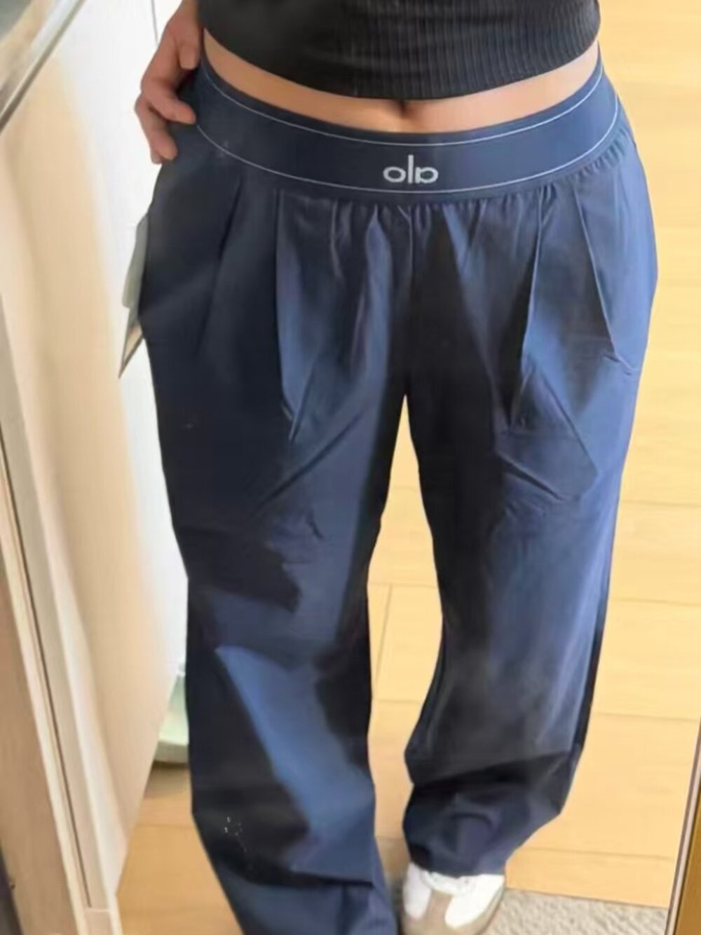 Navy Blue🥰ALO Yoga Suit Up Trouser/Wide Leg/30” Inseam/Workwear/Minimalist🌷